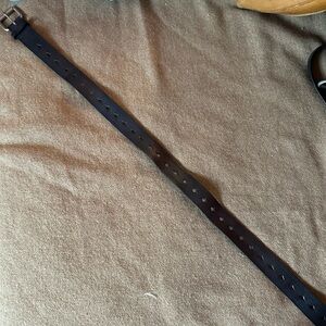 Men's Black Italian Leather Belt 36Inch